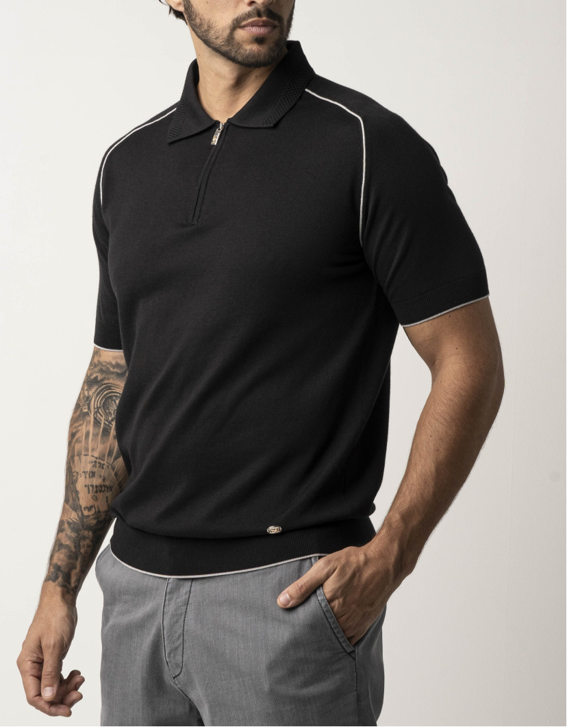 Castello d'Oro Black Polo T-shirt  image